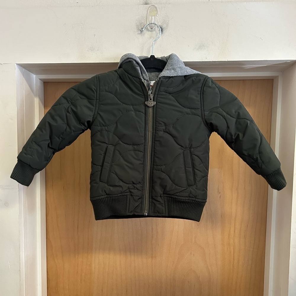 TODDLER Boys Appaman BX Quilted Bomber Jacket w Sewn in Hood- size 2T MSRP $115!